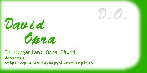 david opra business card